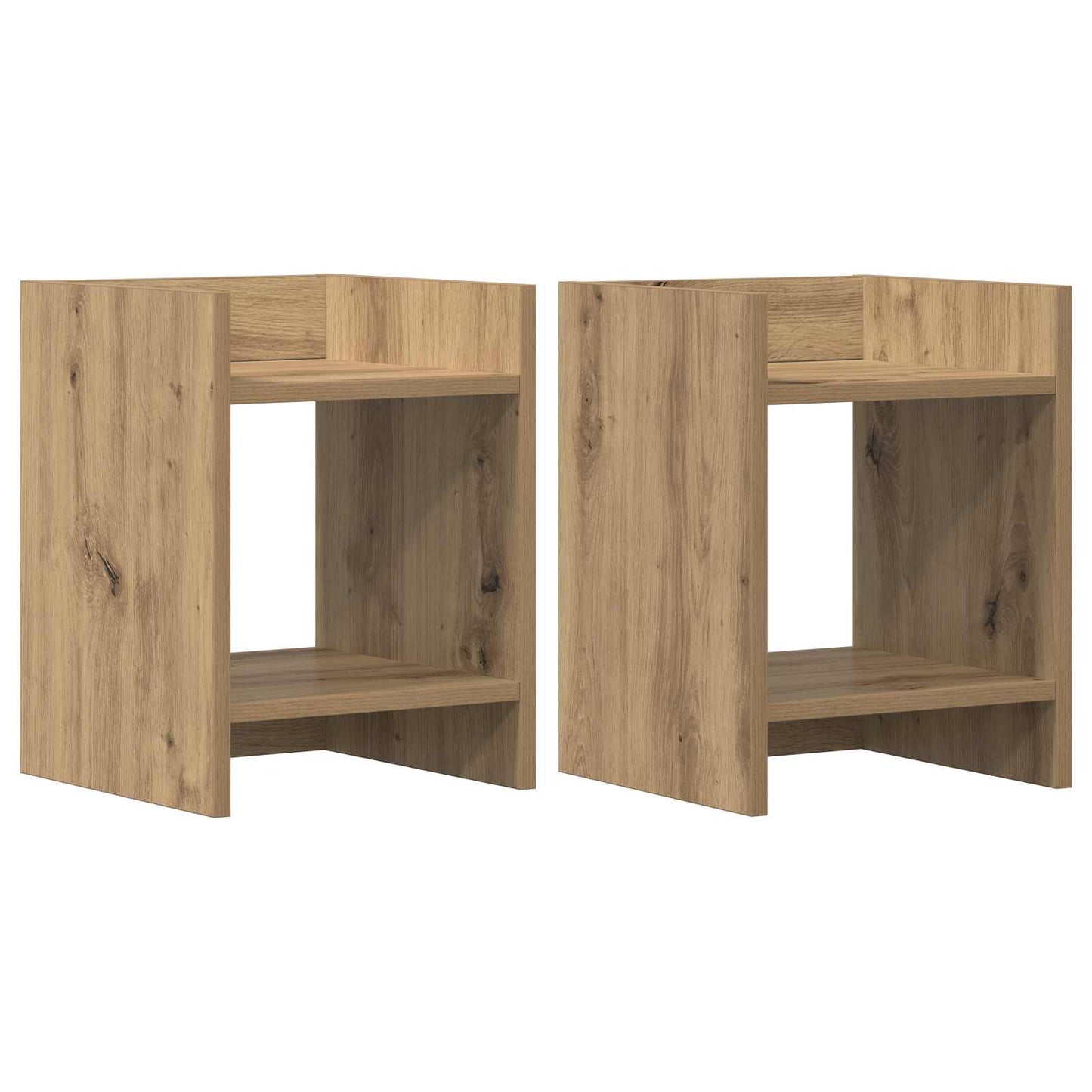 Plantenstandaard met plank 2 pcs Artisan Eik 30 x 30 x 40 cm