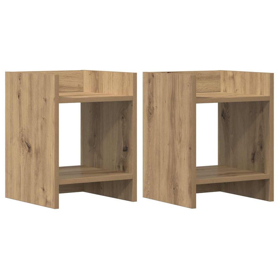 Plantenstandaard met plank 2 pcs Artisan Eik 30 x 30 x 40 cm