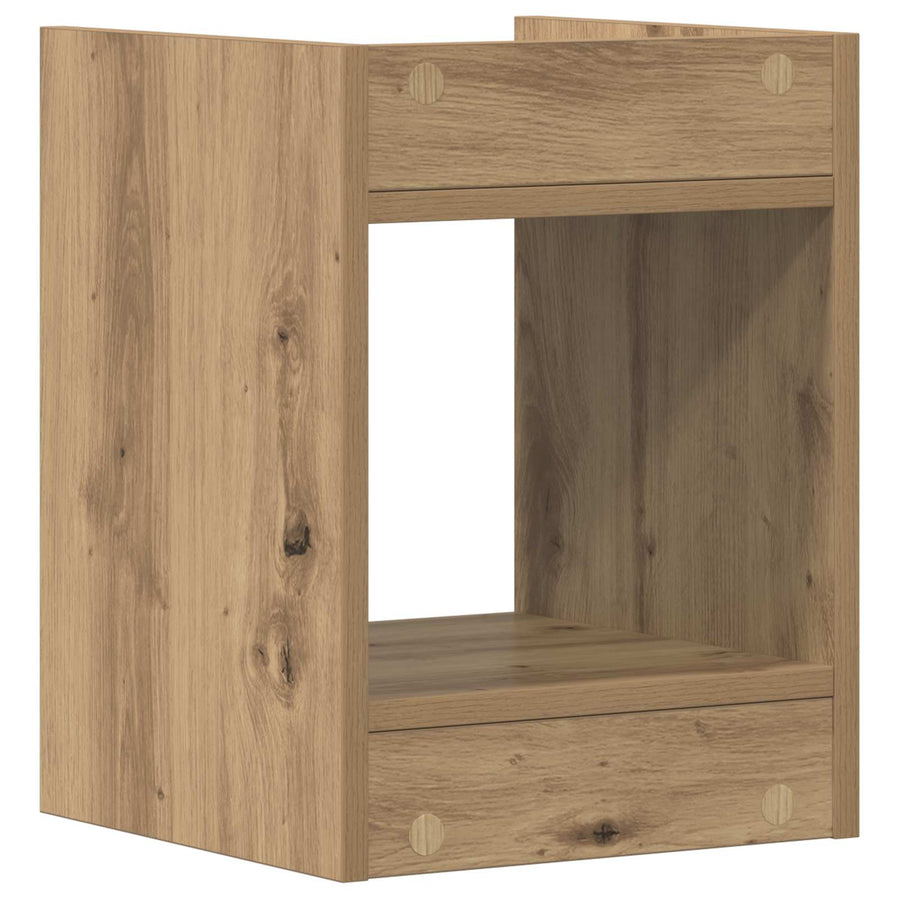 Plantenstandaard met plank 2 pcs Artisan Eik 30 x 30 x 40 cm