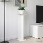 Plantenstandaard wit 25x25,5x100,5 cm geconstrueerd hout