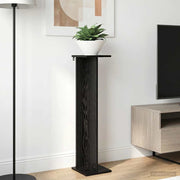 Plantenstandaard 2 stuks bewerkt hout zwart eik 25x25.5x100.5 cm