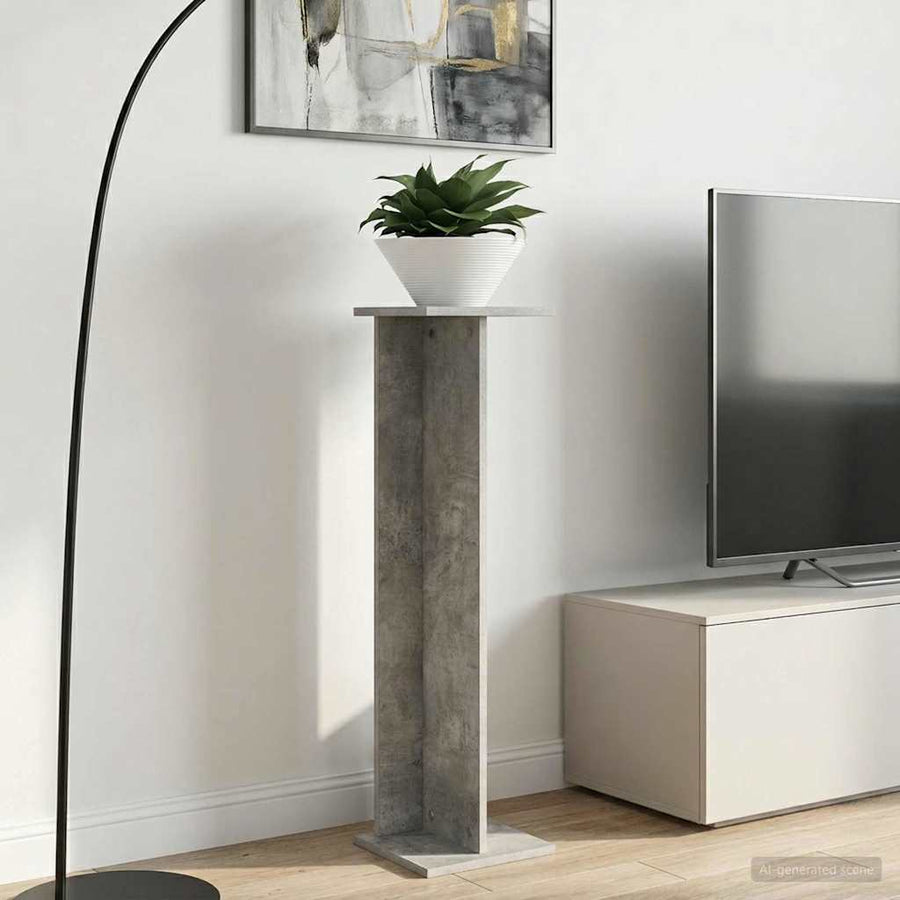 Plantenstandaard 2 pcs Beton Grijs 25 x 25,5 x 100,5 cm