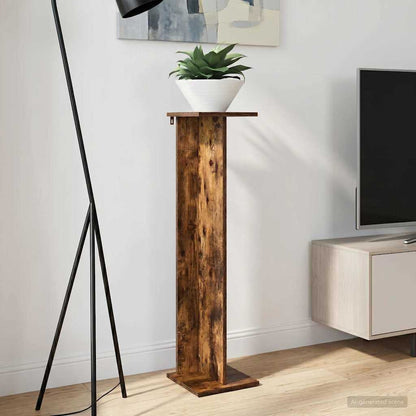 Plantenstandaard Gerookte Eik 25 x 25,5 x 100,5 cm