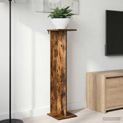 Plantenstandaard 2 stuks gerookte eik 25x25.5x100.5 cm