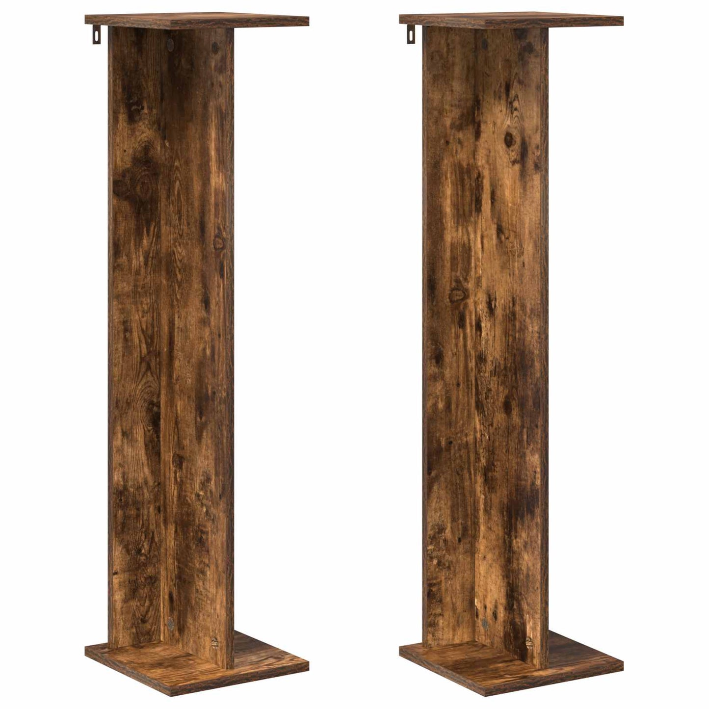 Plantenstandaard 2 pcs Gerookte Eik 25 x 25,5 x 100,5 cm
