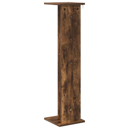 Plantenstandaard 2 pcs Gerookte Eik 25 x 25,5 x 100,5 cm