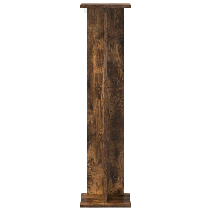 Plantenstandaard 2 pcs Gerookte Eik 25 x 25,5 x 100,5 cm