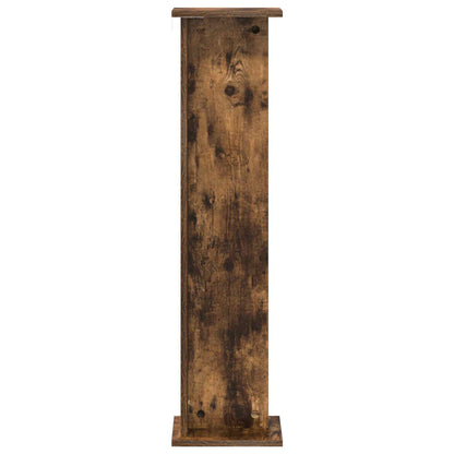 Plantenstandaard 2 pcs Gerookte Eik 25 x 25,5 x 100,5 cm