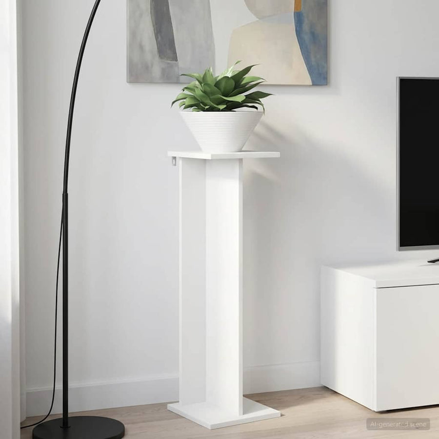 Plantenstandaard Wit 25 x 25,5 x 80,5 cm Geconstrueerd hout