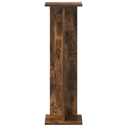Plantenstandaard 2 pcs Gerookte Eik 25 x 25,5 x 80,5 cm
