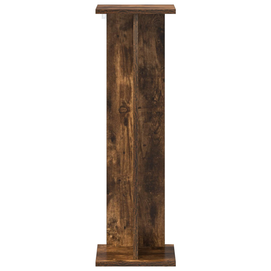 Plantenstandaard 2 pcs Gerookte Eik 25 x 25,5 x 80,5 cm