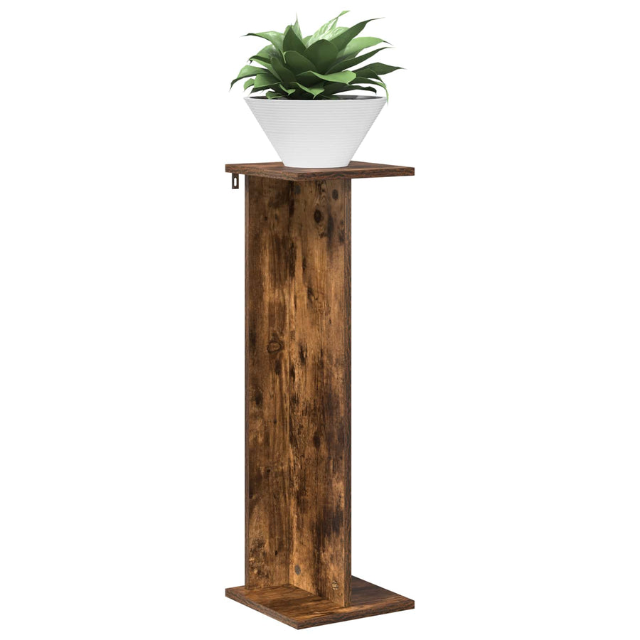 Plantenstandaard 2 pcs Gerookte Eik 25 x 25,5 x 80,5 cm