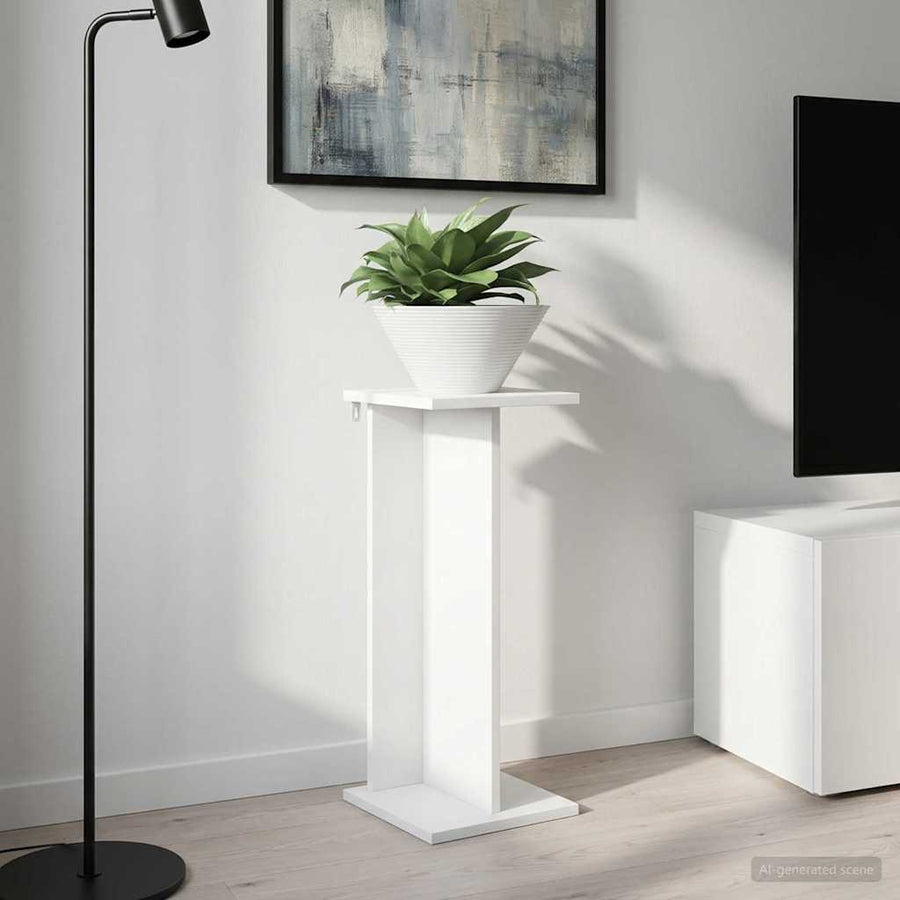 Plantenstandaard Wit 25 x 25,5 x 60,5 cm Geconstrueerd hout