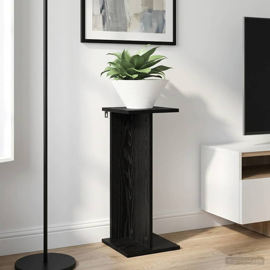 Plantenstandaard 2 pcs Zwarte Eik 25 x 25,5 x 60,5 cm