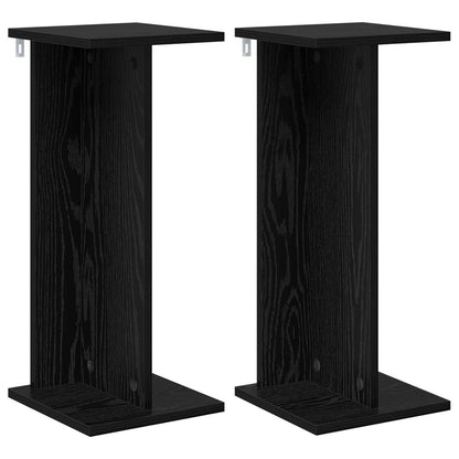 Plantenstandaard 2 pcs Zwarte Eik 25 x 25,5 x 60,5 cm
