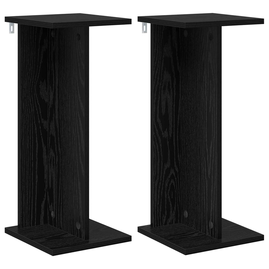 Plantenstandaard 2 pcs Zwarte Eik 25 x 25,5 x 60,5 cm