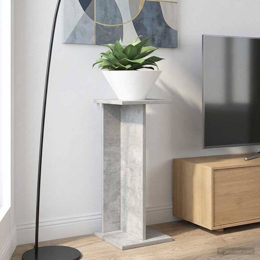 Plantenstandaard 2 pcs Beton Grijs 25 x 25,5 x 60,5 cm