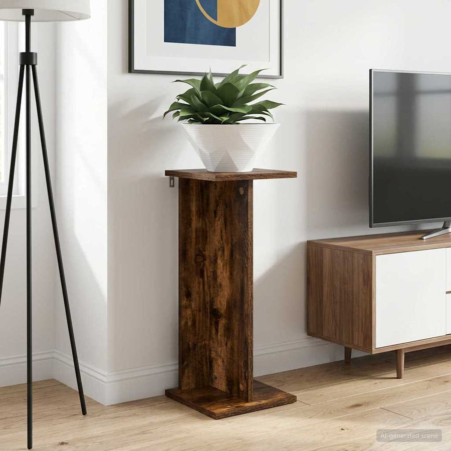 Plantenstandaard Gerookte Eik 25 x 25,5 x 60,5 cm