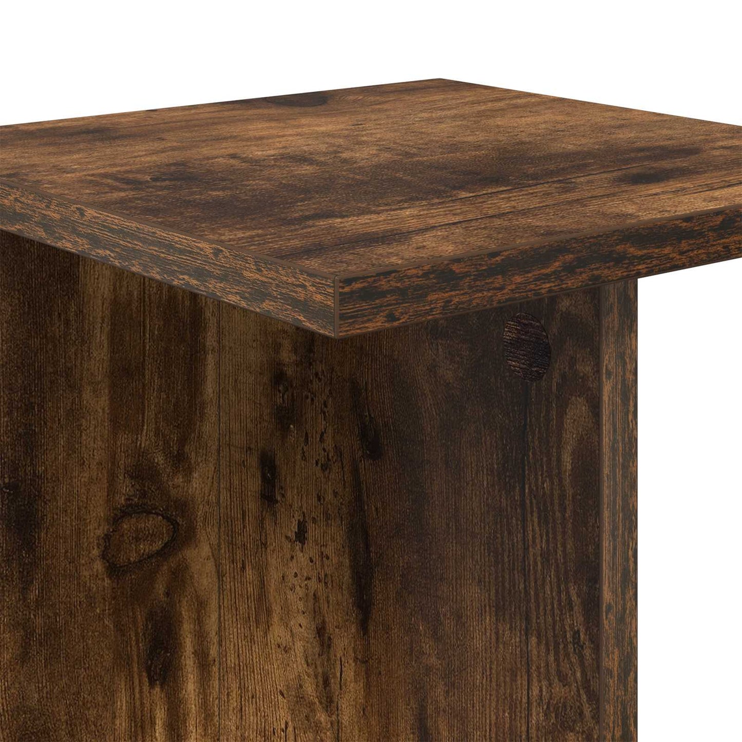 Plantenstandaard 2 pcs Gerookte Eik 25 x 25,5 x 60,5 cm
