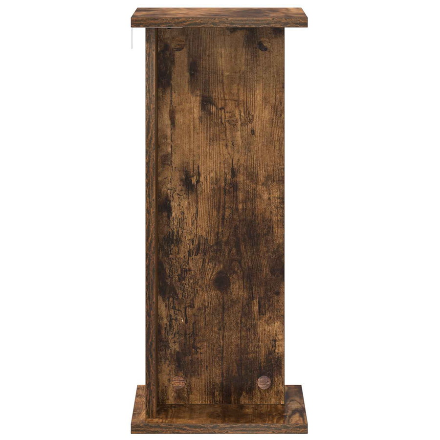 Plantenstandaard 2 pcs Gerookte Eik 25 x 25,5 x 60,5 cm
