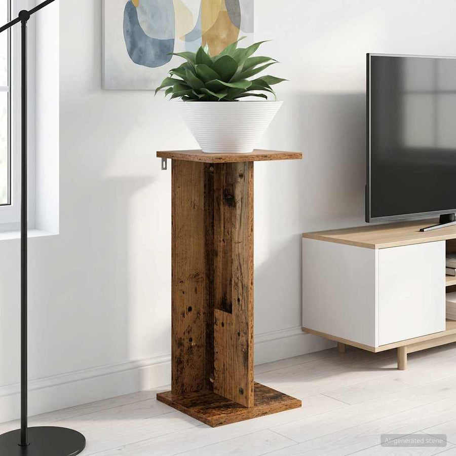Plantenstandaard Oudhout 25 x 25,5 x 60,5 cm Geconstrueerd hout