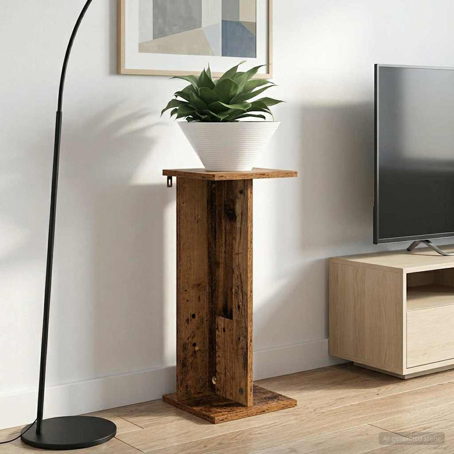 Plantenstandaard 2 pcs Oudhout 25 x 25,5 x 60,5 cm