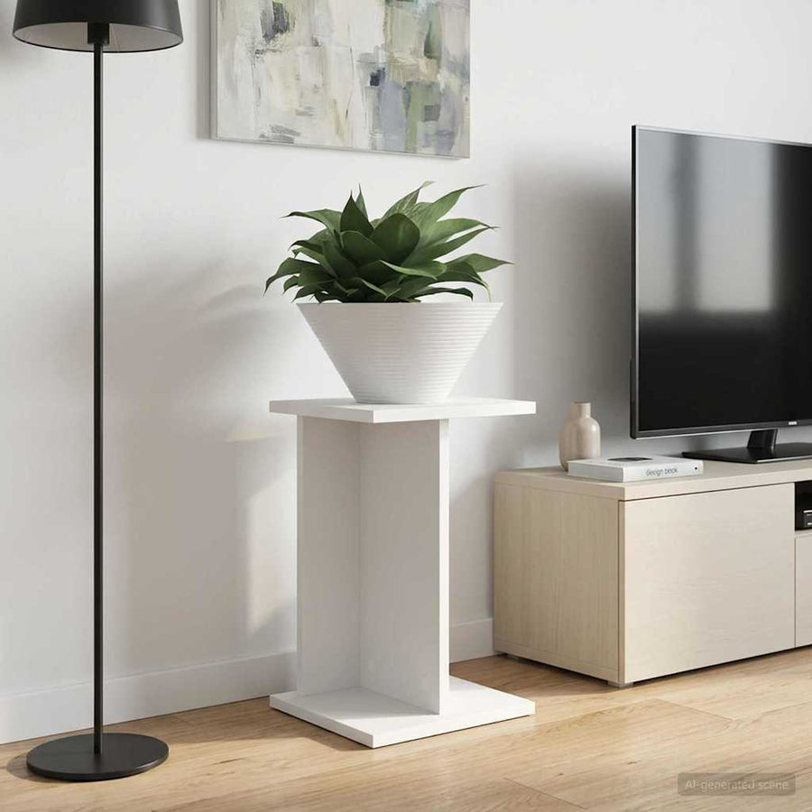 Plantenstandaard Wit 25 x 25,5 x 40,5 cm Geconstrueerd hout