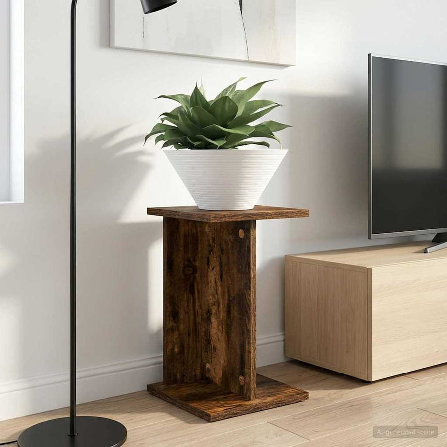 Plantenstandaard Gerookte Eik 25 x 25,5 x 40,5 cm