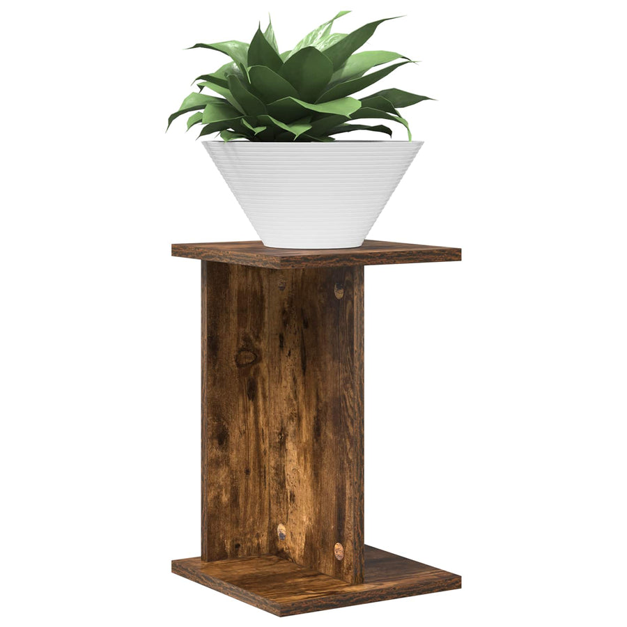 Plantenstandaard 2 pcs Gerookte Eik 25 x 25,5 x 40,5 cm