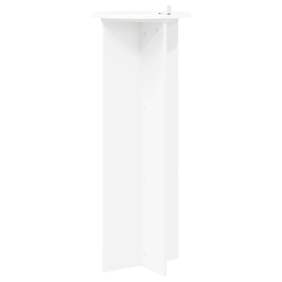 Plantenstandaard 2 pcs Wit Ø40 x 100 cm Bewerkt hout