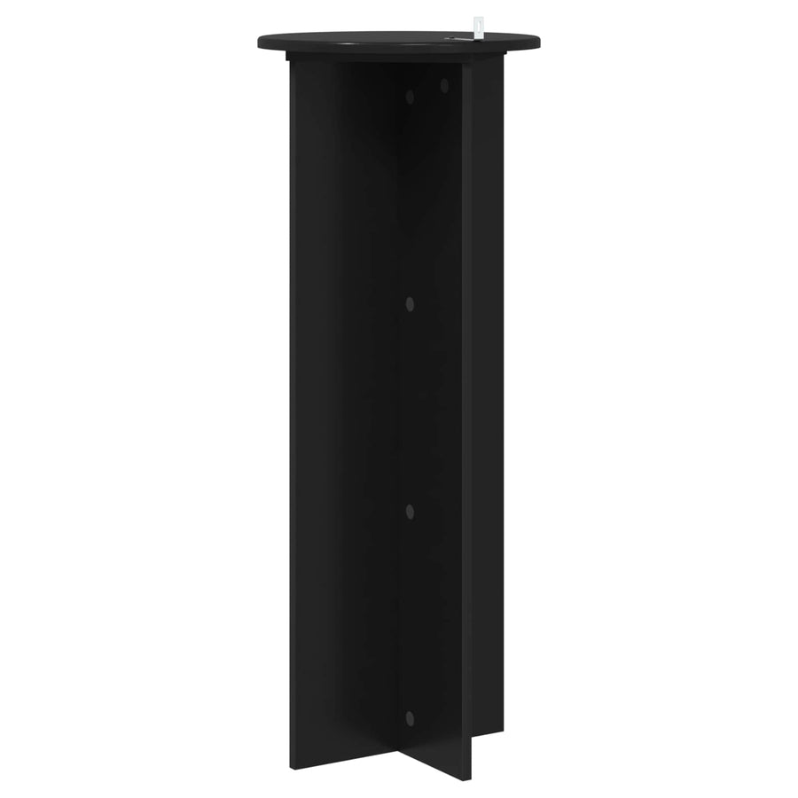 Plantenstandaard 2 pcs Zwart Ø40 x 100 cm Bewerkt hout