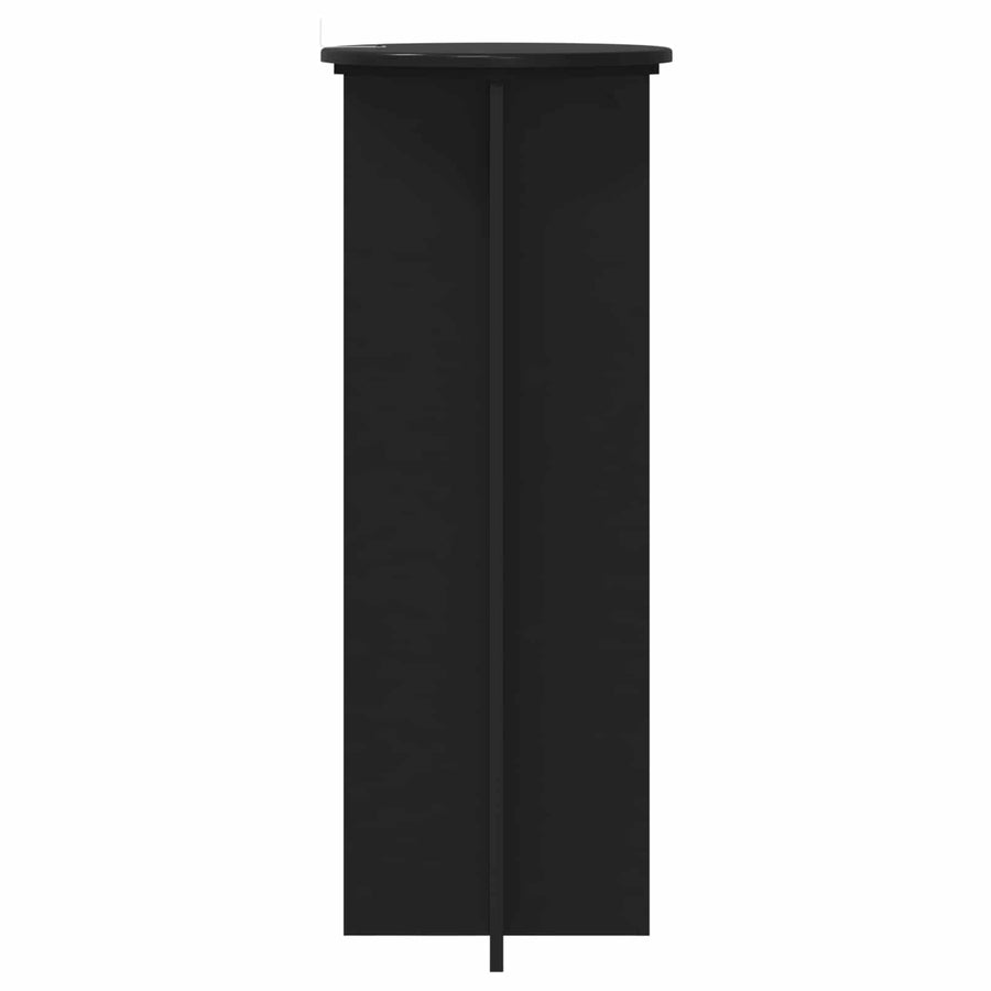 Plantenstandaard 2 pcs Zwart Ø40 x 100 cm Bewerkt hout