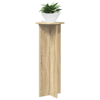 Plantenstandaard 2 pcs Sonoma Eiken Ø40 x 100 cm Bewerkt hout