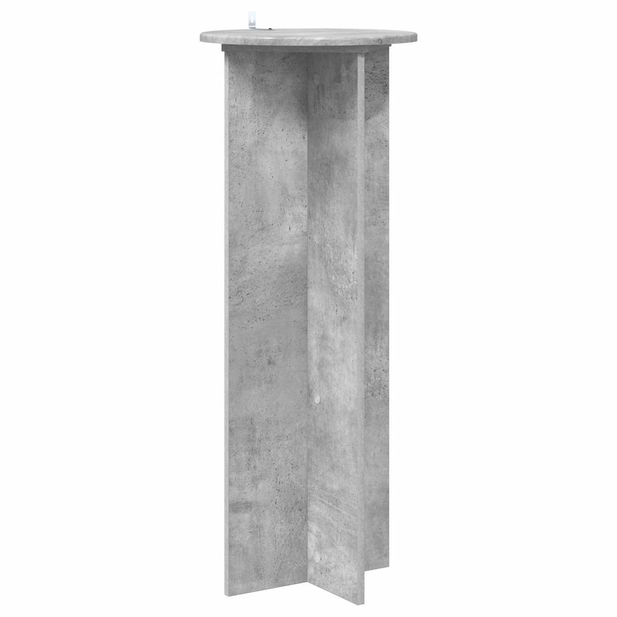 Plantenstandaard 2 pcs Betongrijs Ø40 x 100 cm Bewerkt hout