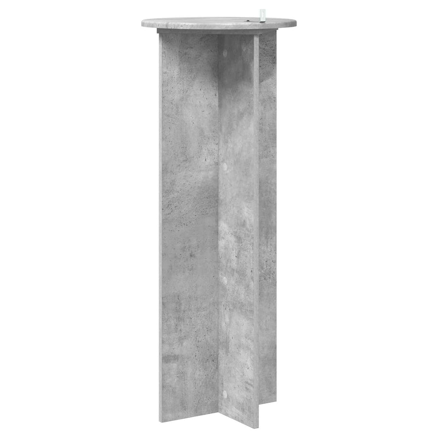 Plantenstandaard 2 pcs Betongrijs Ø40 x 100 cm Bewerkt hout