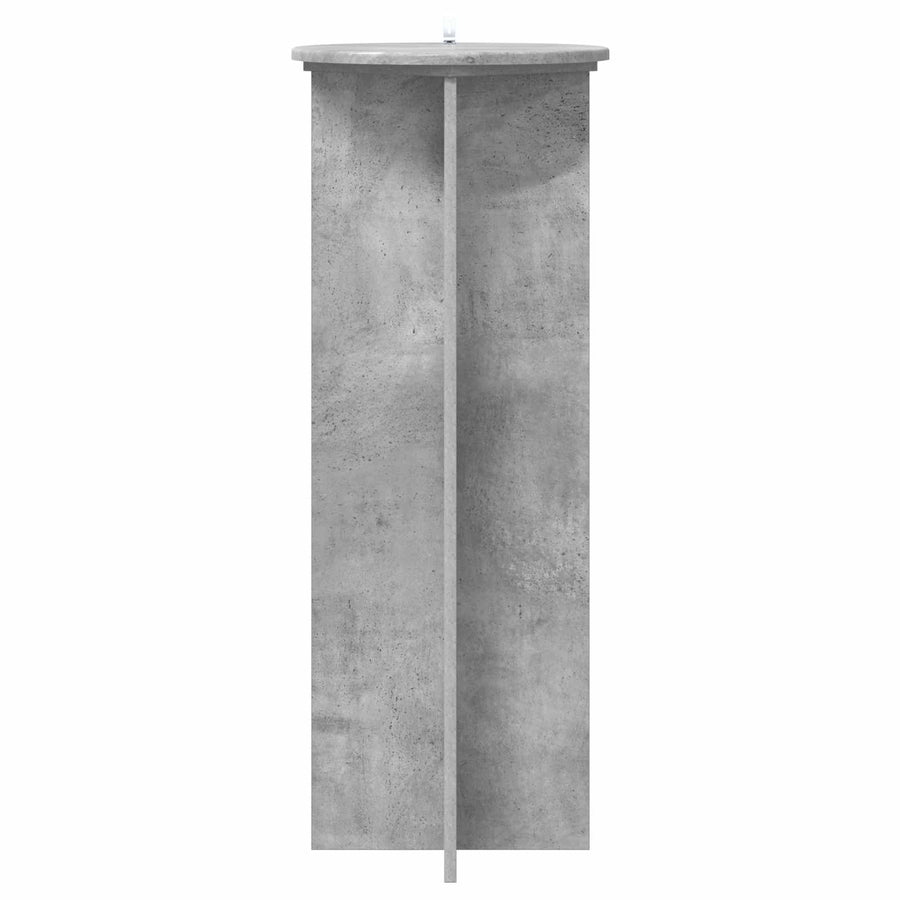 Plantenstandaard 2 pcs Betongrijs Ø40 x 100 cm Bewerkt hout