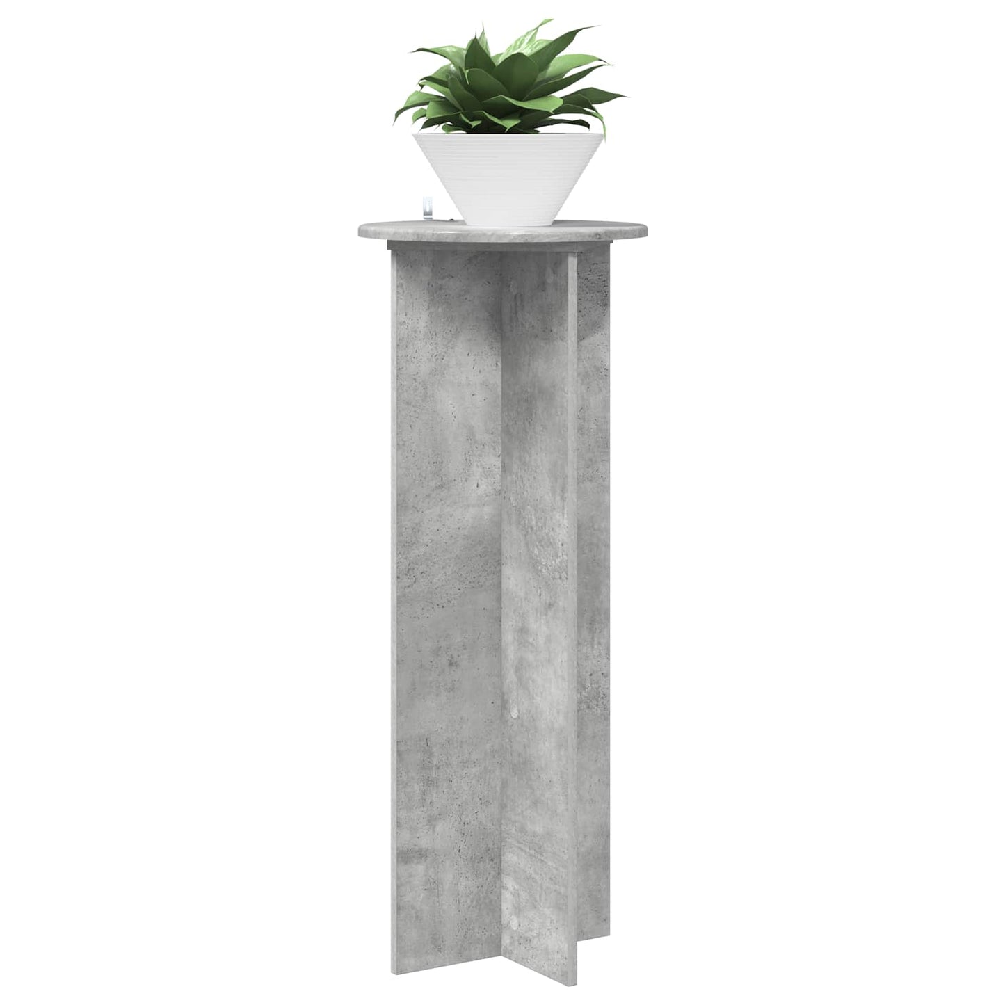 Plantenstandaard 2 pcs Betongrijs Ø40 x 100 cm Bewerkt hout