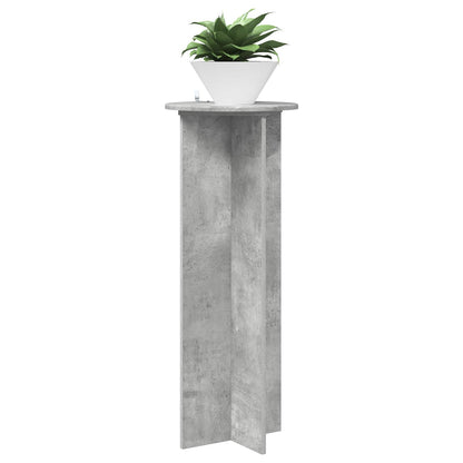 Plantenstandaard 2 pcs Betongrijs Ø40 x 100 cm Bewerkt hout