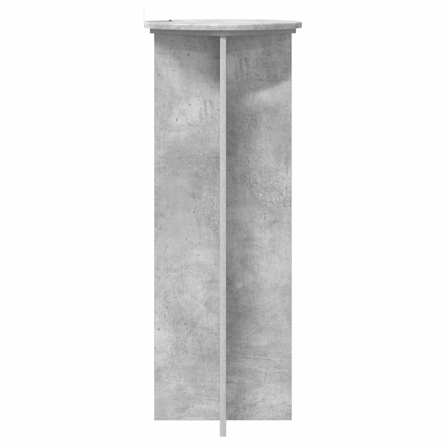 Plantenstandaard 2 pcs Betongrijs Ø40 x 100 cm Bewerkt hout