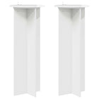 Plantenstandaard 2 stuks hoogglans wit 40x100 cm bewerkt hout
