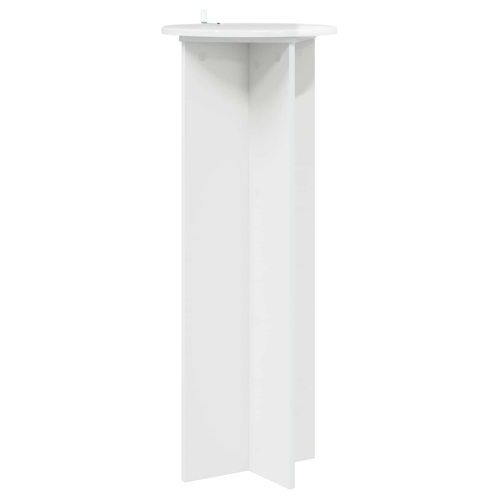 Plantenstandaard 2 pcs Hoogglans Wit Ø40 x 100 cm Bewerkt hout