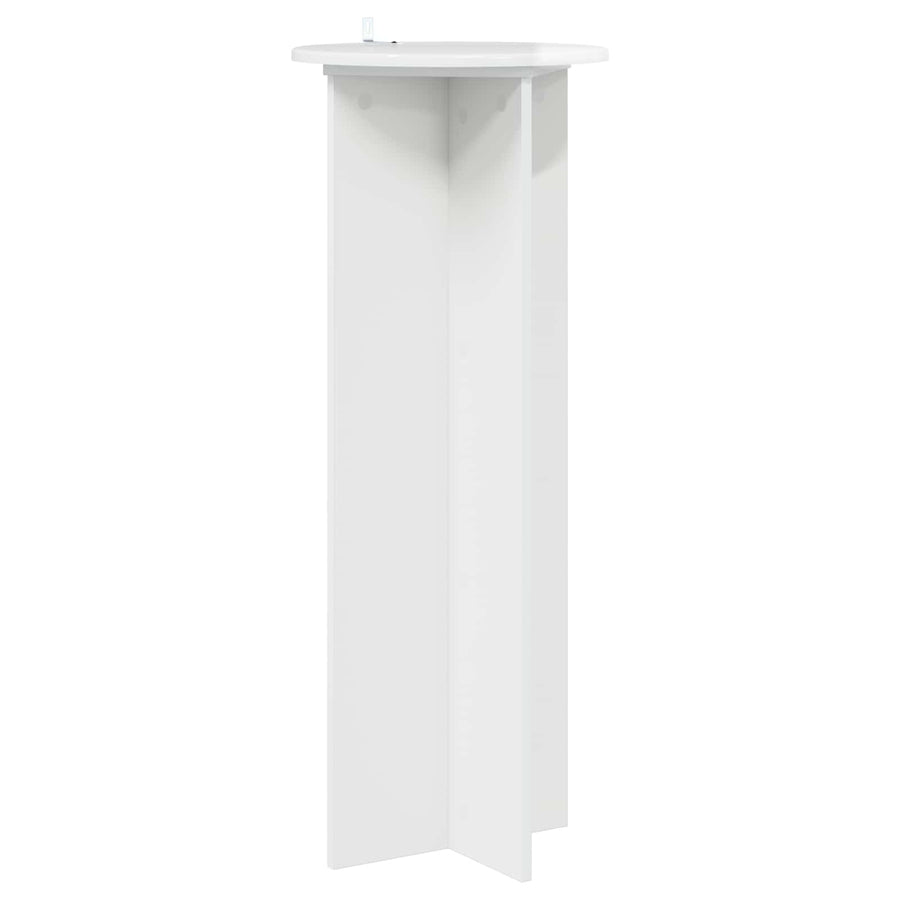 Plantenstandaard 2 pcs Hoogglans Wit Ø40 x 100 cm Bewerkt hout