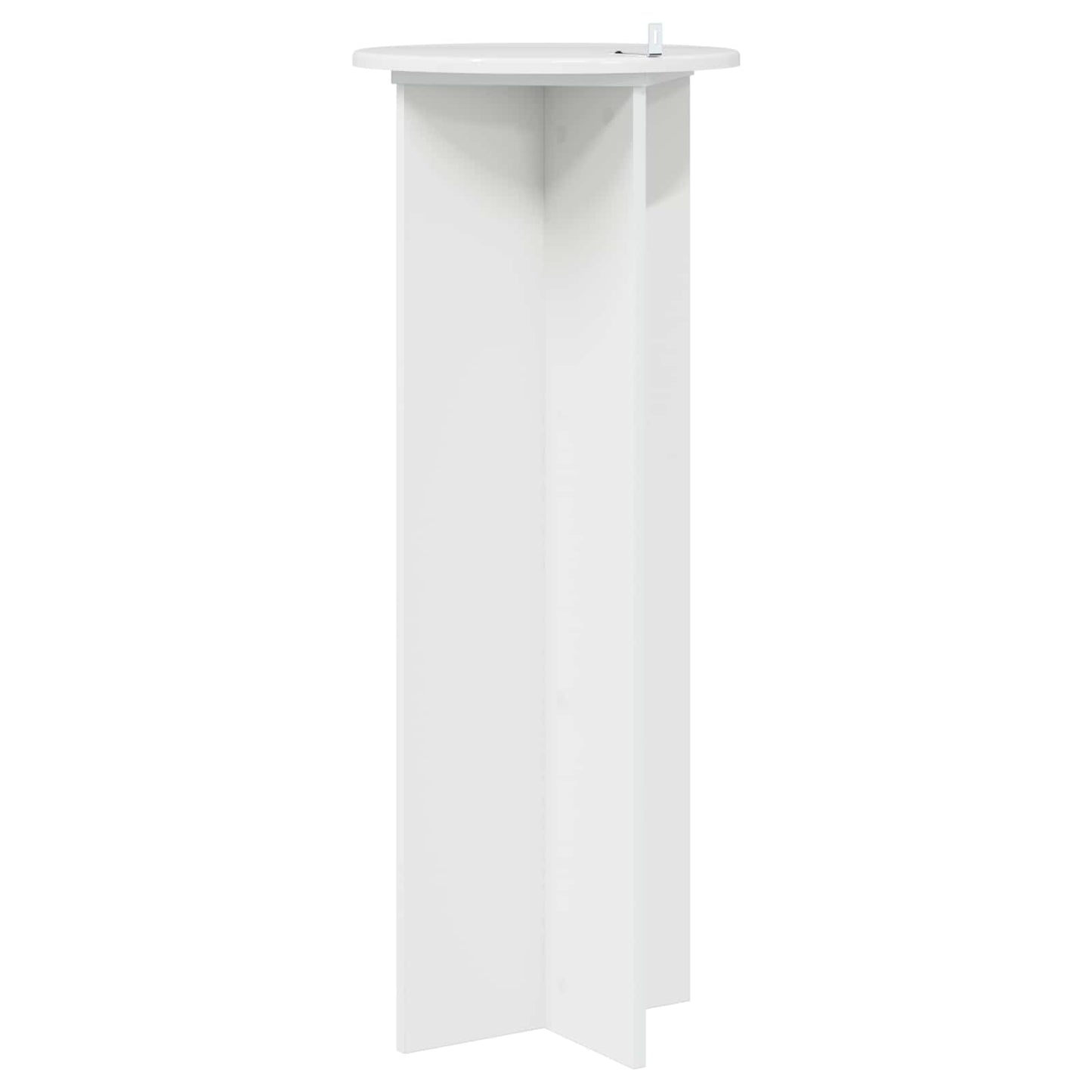 Plantenstandaard 2 pcs Hoogglans Wit Ø40 x 100 cm Bewerkt hout