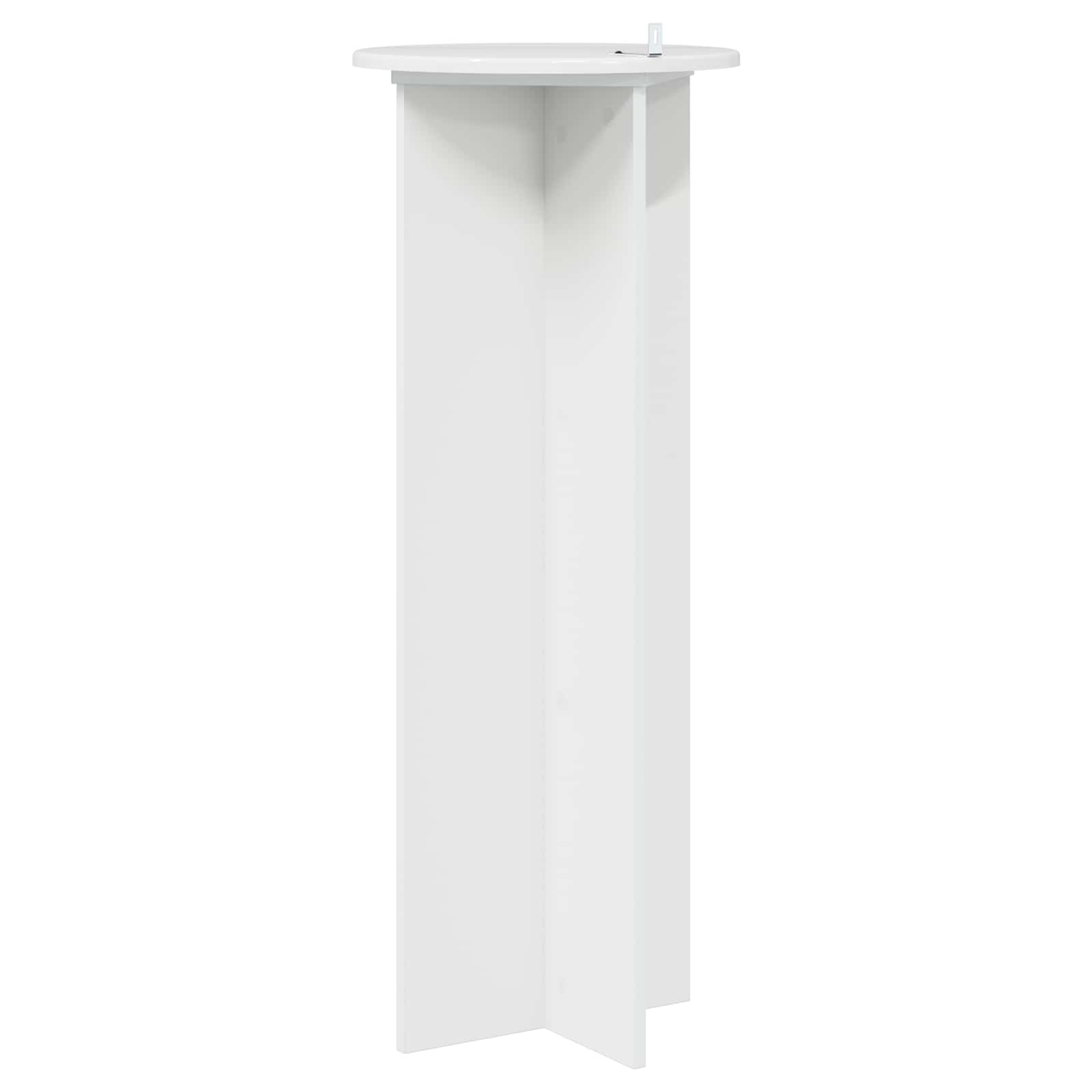 Plantenstandaard 2 pcs Hoogglans Wit Ø40 x 100 cm Bewerkt hout