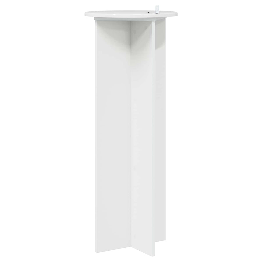 Plantenstandaard 2 pcs Hoogglans Wit Ø40 x 100 cm Bewerkt hout