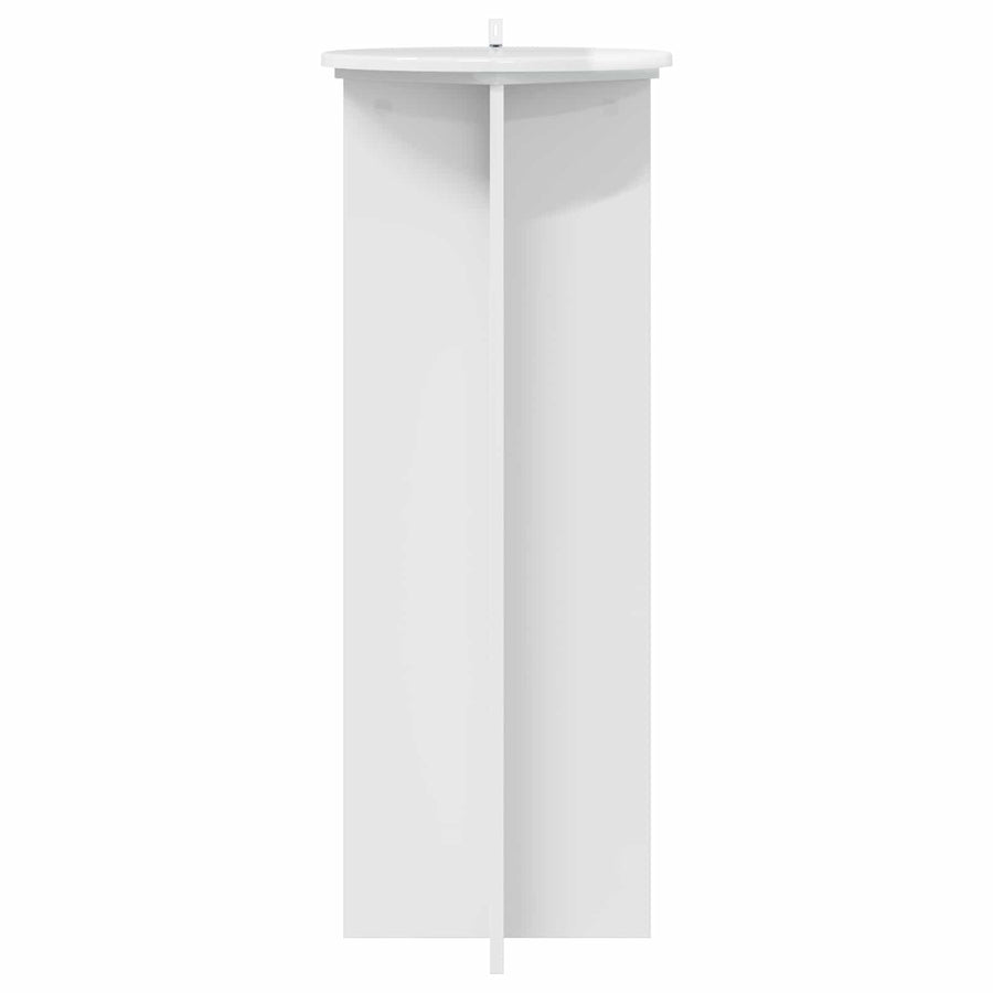Plantenstandaard 2 pcs Hoogglans Wit Ø40 x 100 cm Bewerkt hout
