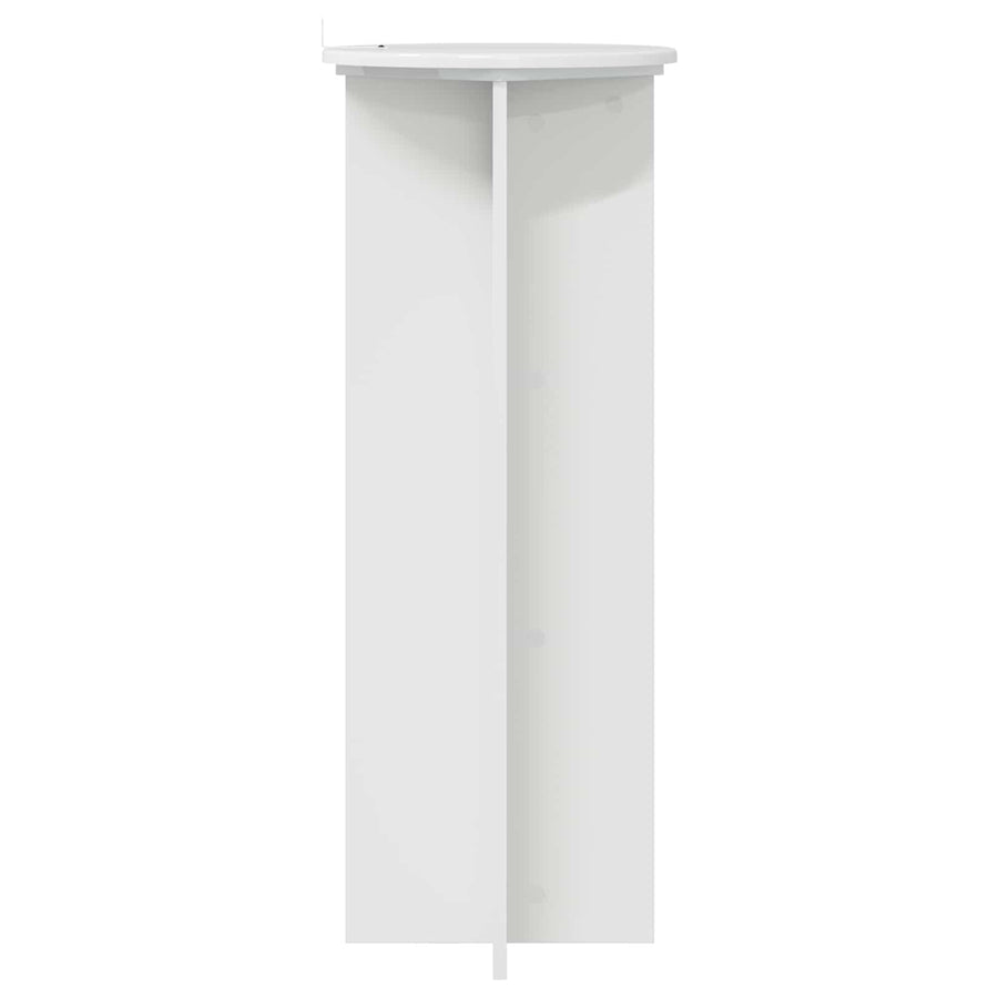 Plantenstandaard 2 pcs Hoogglans Wit Ø40 x 100 cm Bewerkt hout