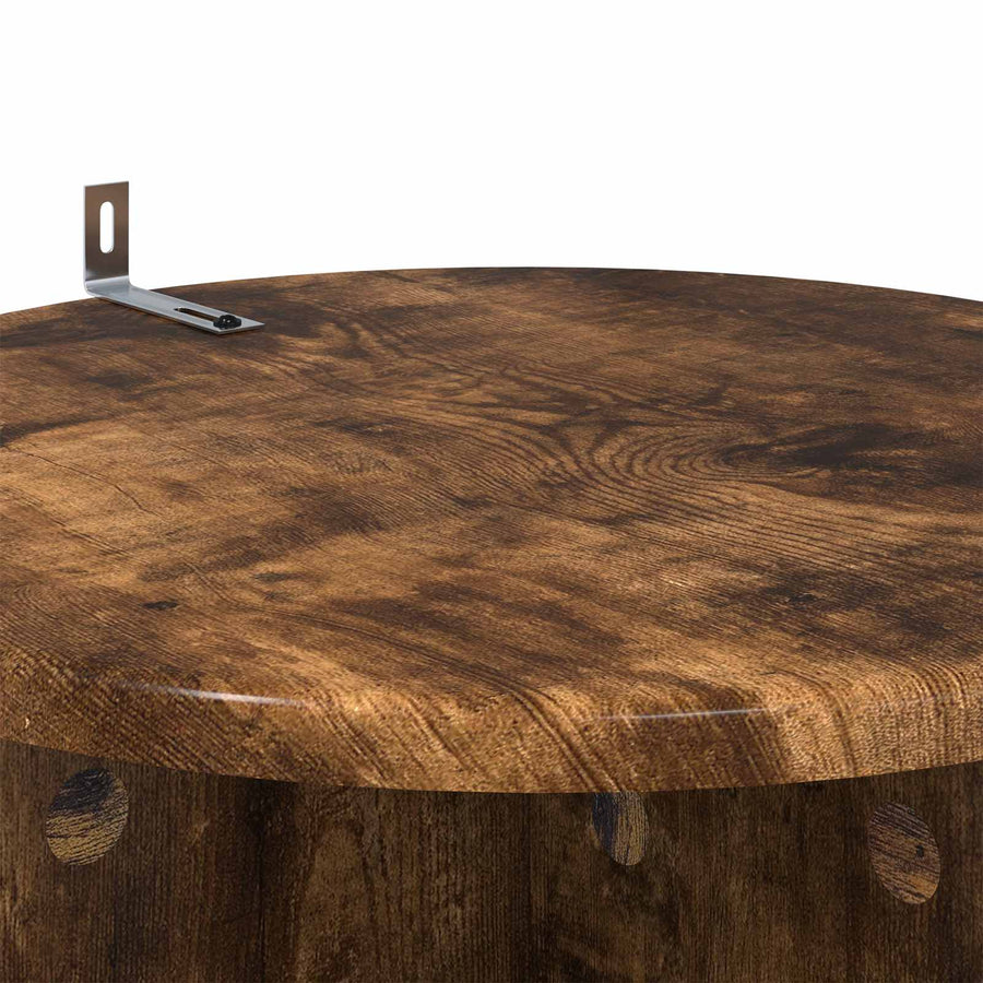 Plantenstandaard 2 pcs Gerookt eiken Ø40 x 100 cm Bewerkt hout
