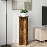 Plantenstandaard 2 stuks Ø40x100 cm gerookt eiken