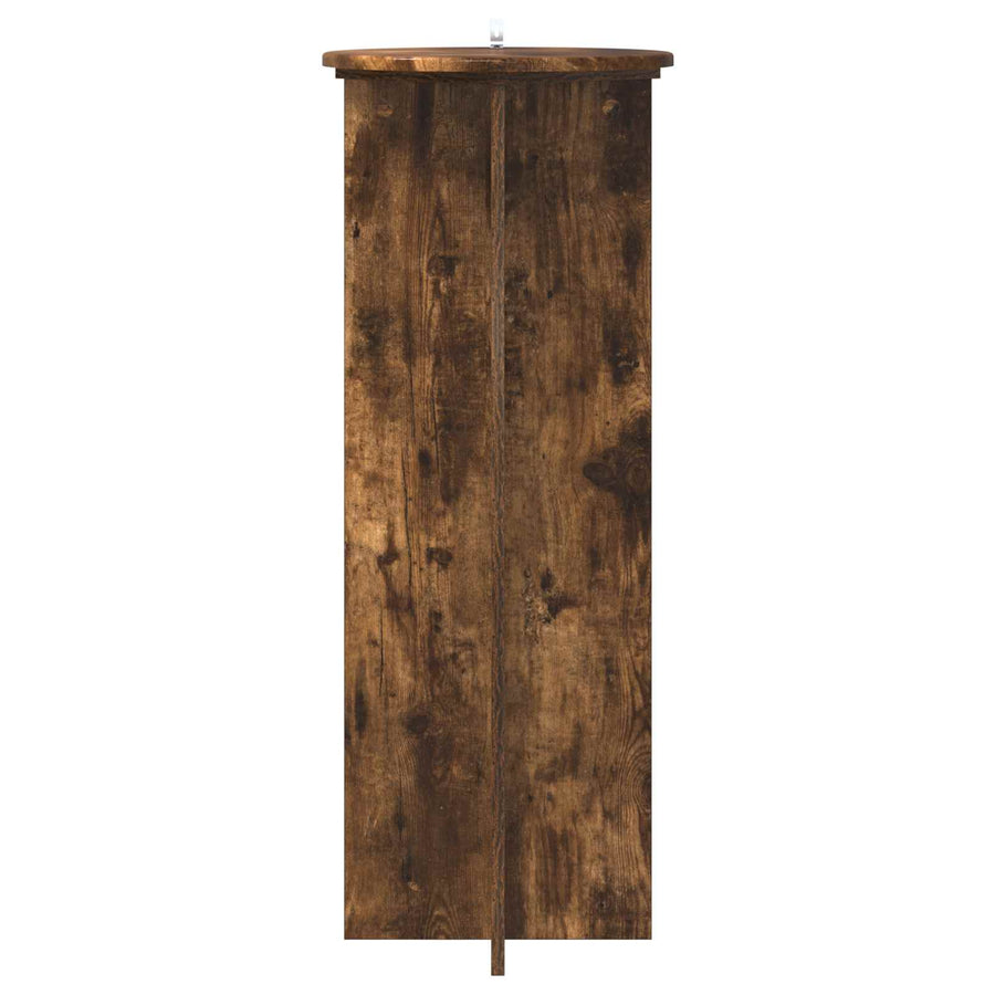Plantenstandaard 2 pcs Gerookt eiken Ø40 x 100 cm Bewerkt hout